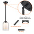 Modern Farmhouse Mini Pendant Light Double Bell Glass Shades